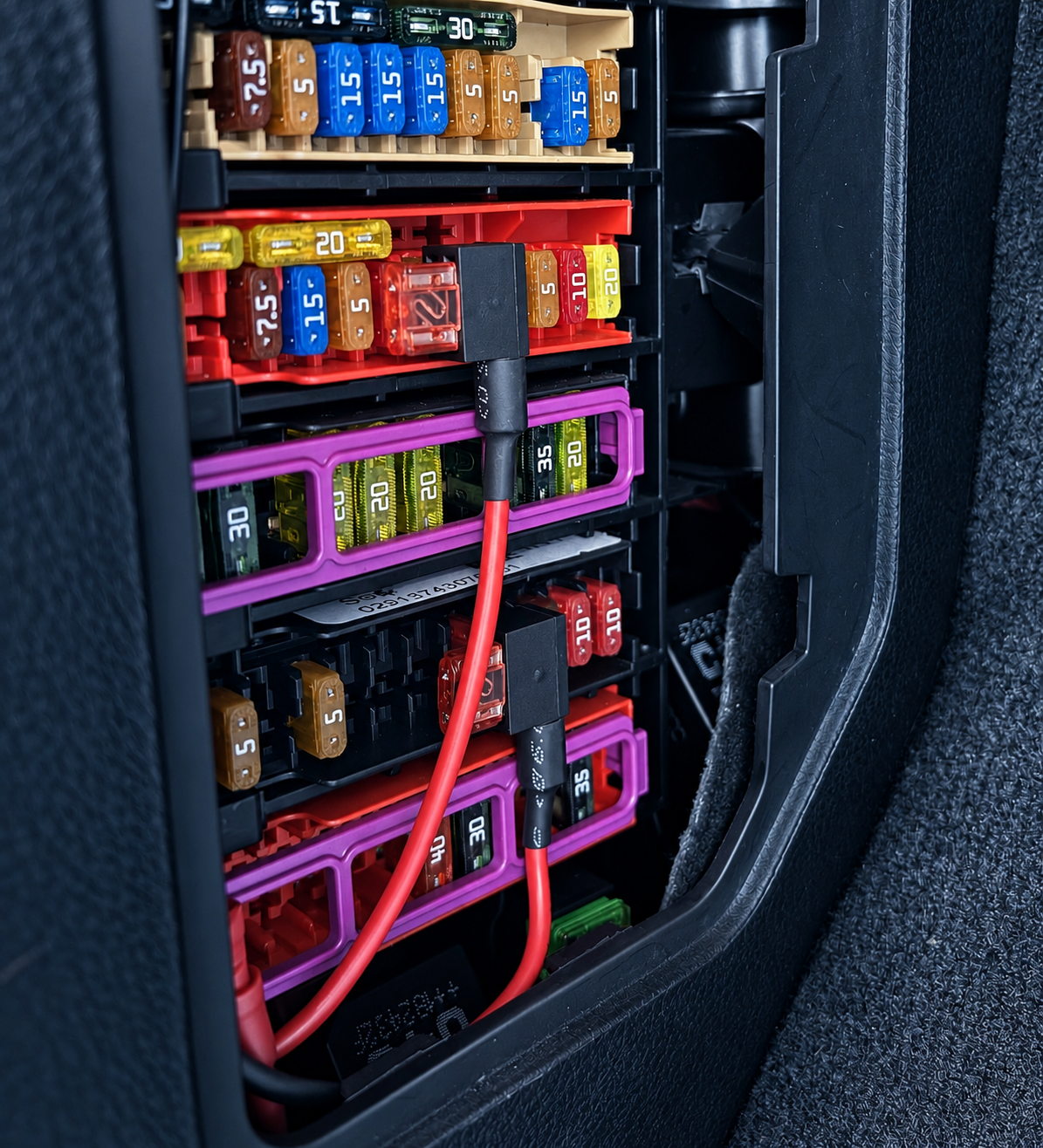 Hardwire kit at fuse box