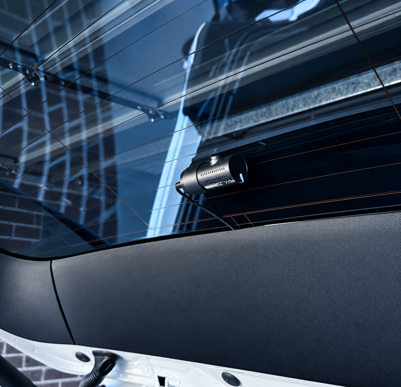 Rear dashcam on rear window